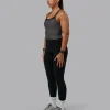Flame Ribbed Tank - Dark Storm