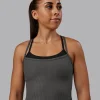 Flame Ribbed Tank - Dark Storm