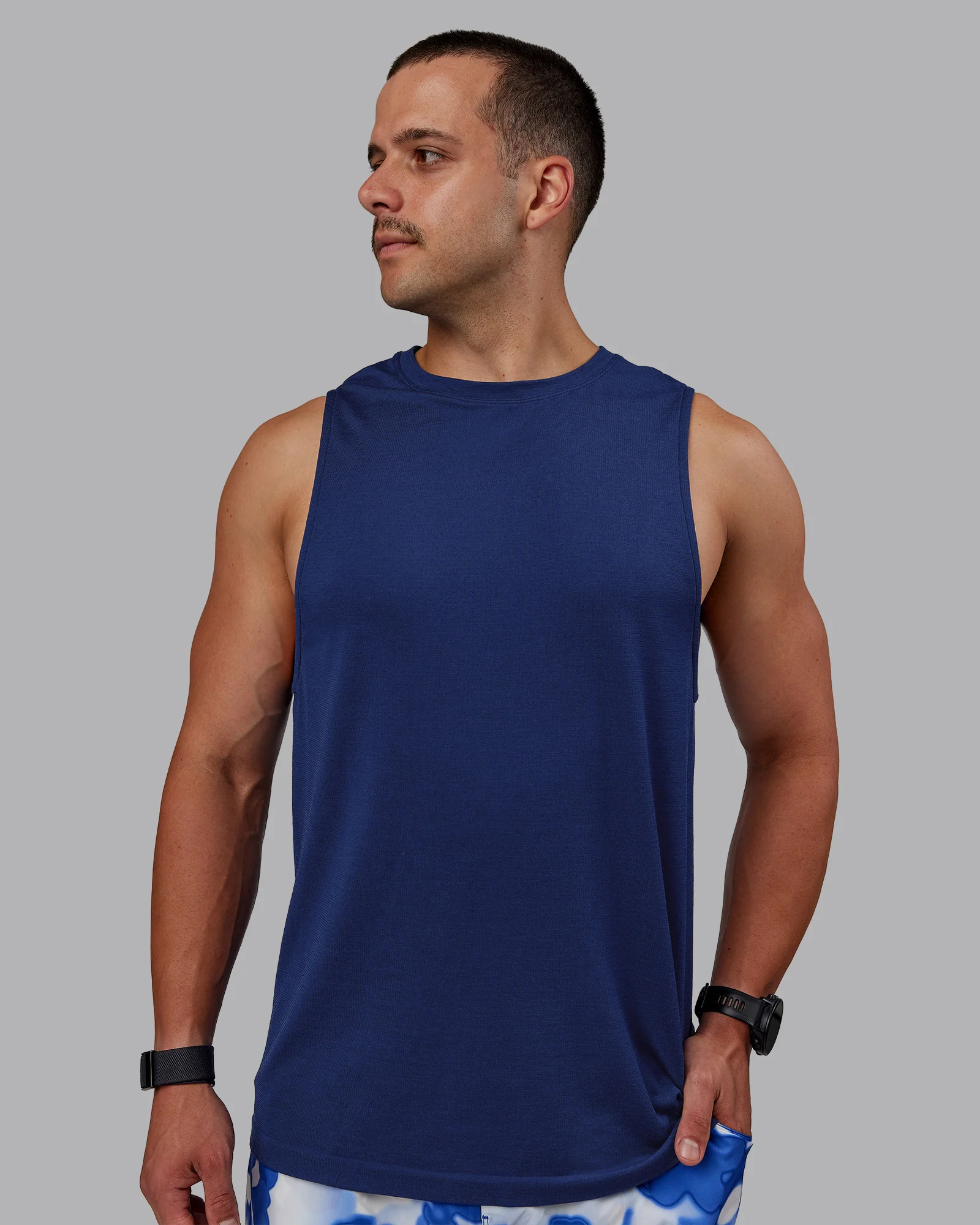 AeroFLX+ Seamless Muscle Tank - Midnight Blue/Midnight Blue