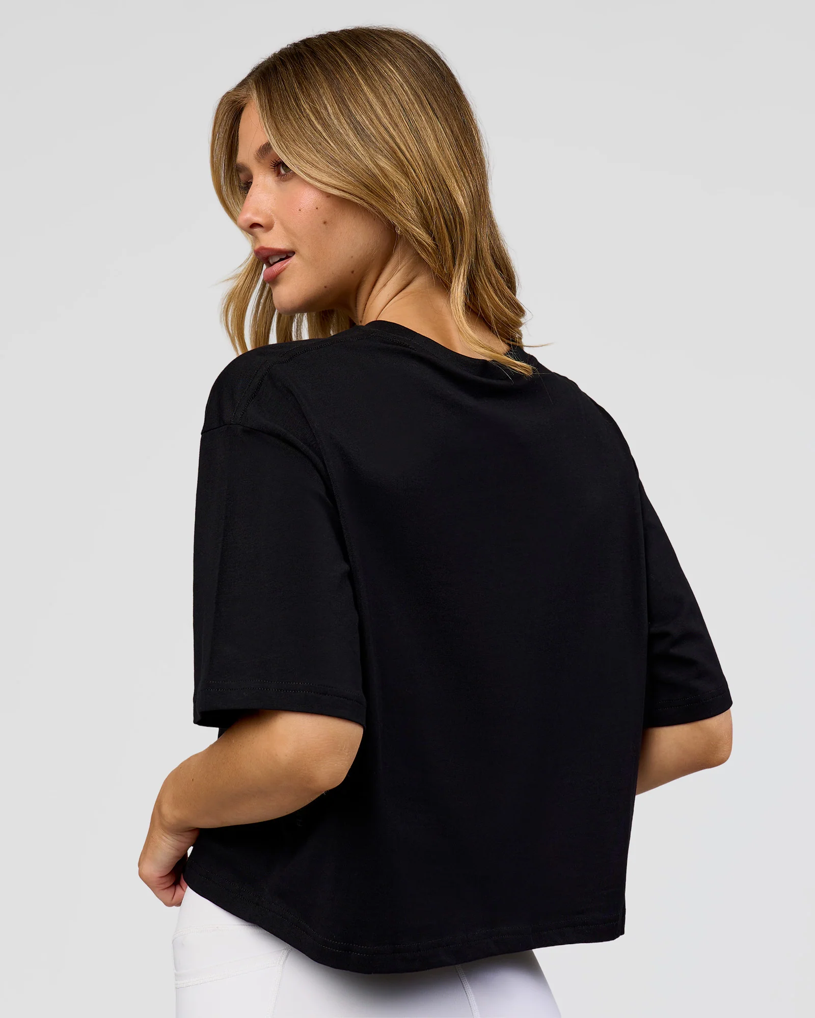 Go-To FLXCotton Skimmer Tee - Black-Black
