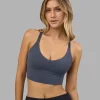 Flash Longline Sports Bra - Night Shadow