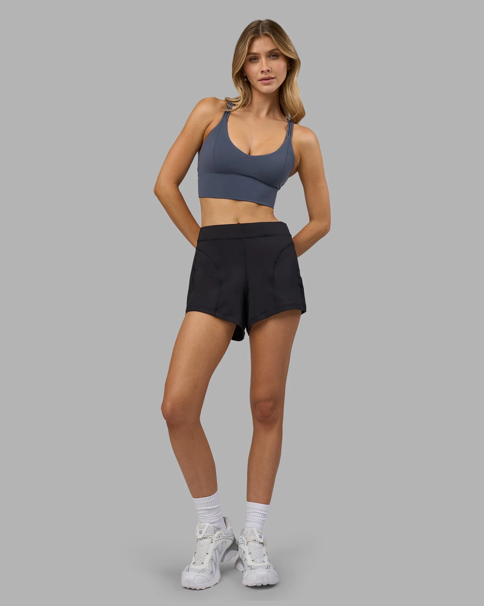 Flash Longline Sports Bra - Night Shadow