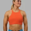 AMRAP High Neck Sports Bra - Ultra Orange