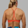 AMRAP High Neck Sports Bra - Ultra Orange