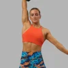 AMRAP High Neck Sports Bra - Ultra Orange