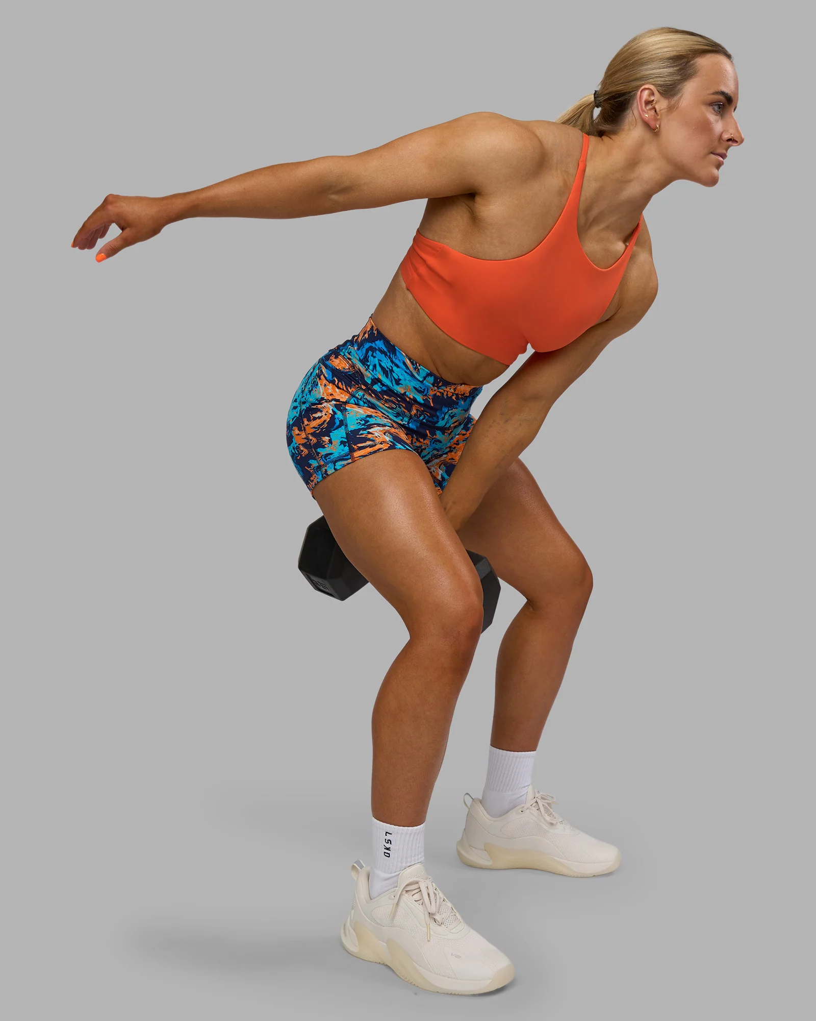 AMRAP High Neck Sports Bra - Ultra Orange