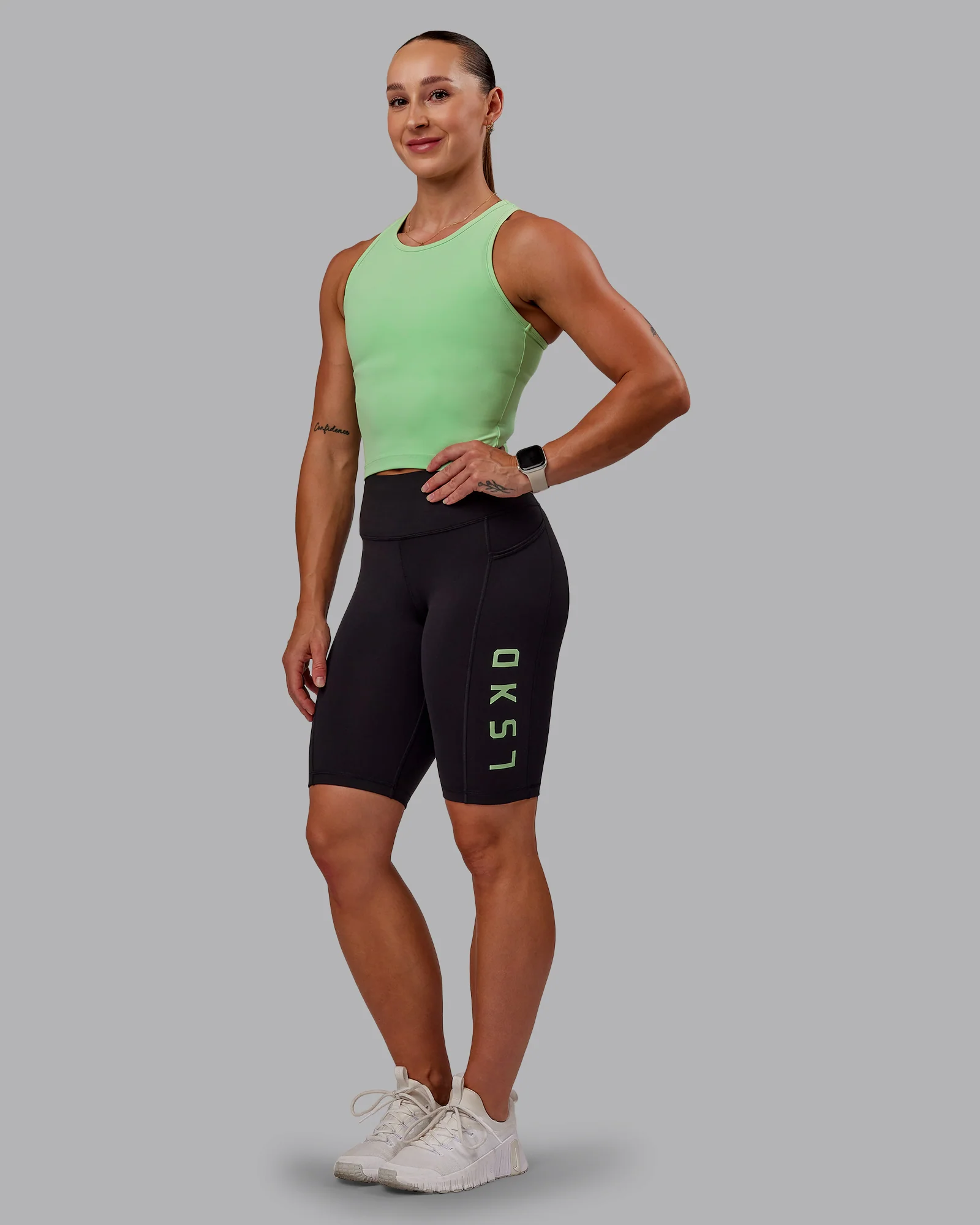 Rep Ultra High-Rise 9" Short Pockets - Black-Surreal Green