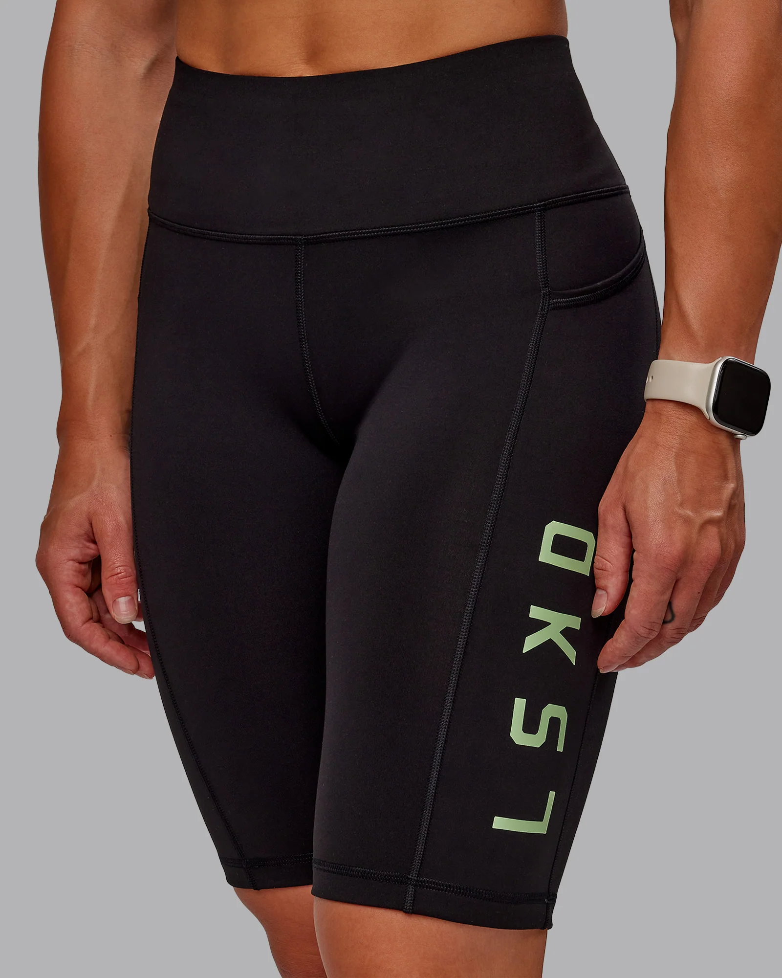 Rep Ultra High-Rise 9" Short Pockets - Black-Surreal Green