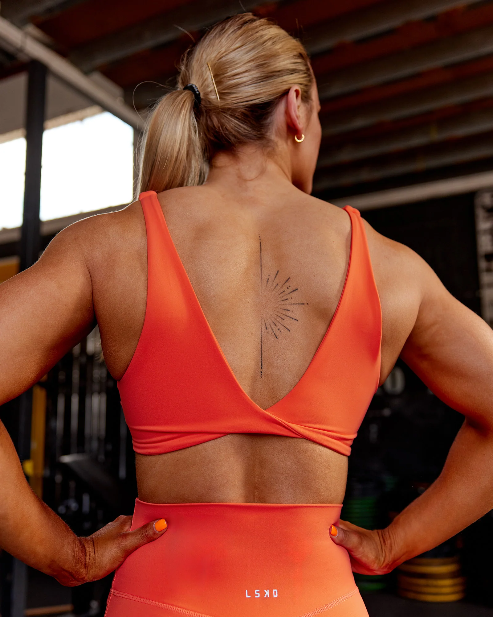 Impulse Reversible Sports Bra - Ultra Orange