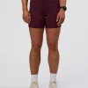 Fusion Jacquard High-Rise 6" Short Pockets - Cherry Lacquer
