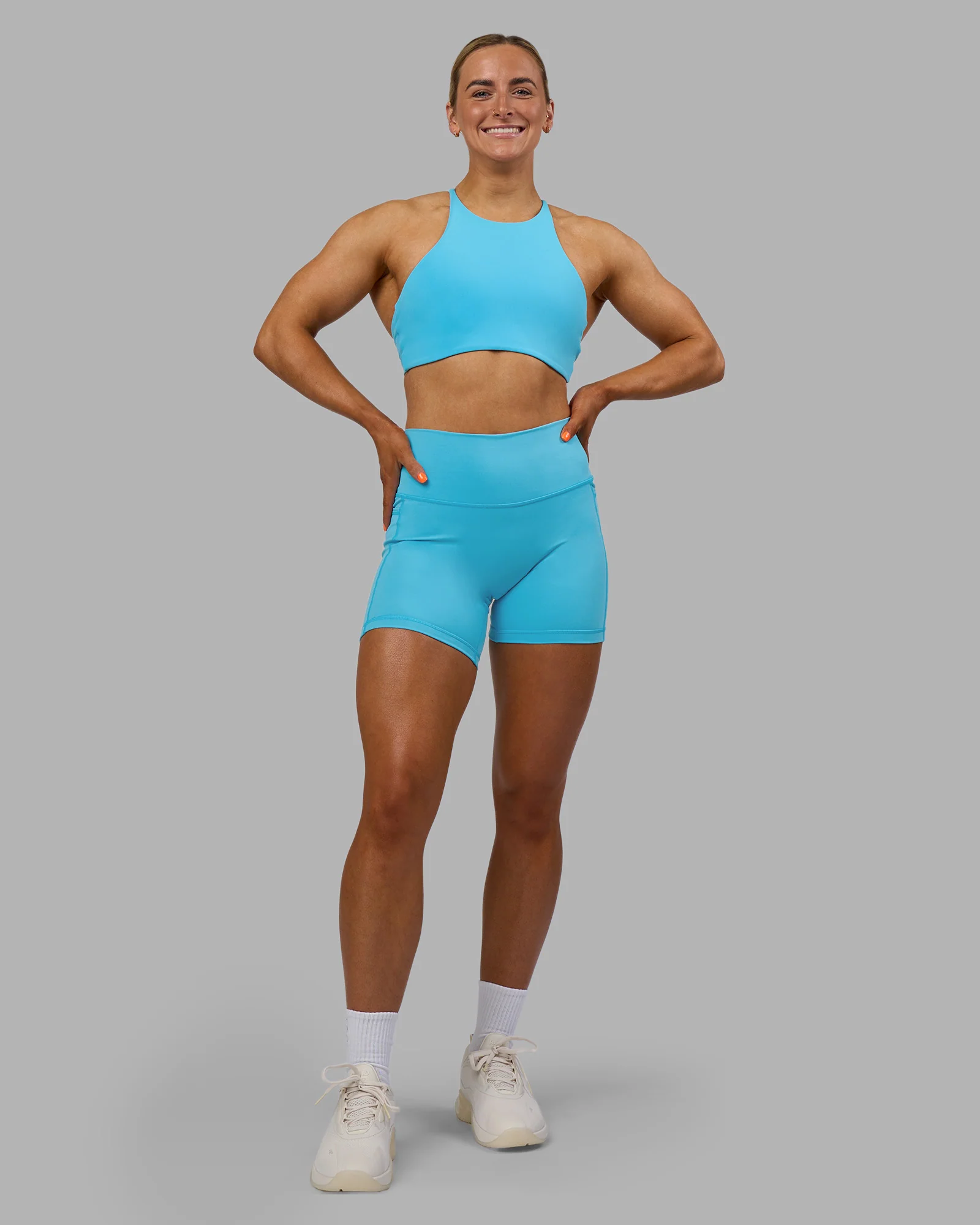 Fusion High-Rise 6" Short Pockets - Blue Atoll