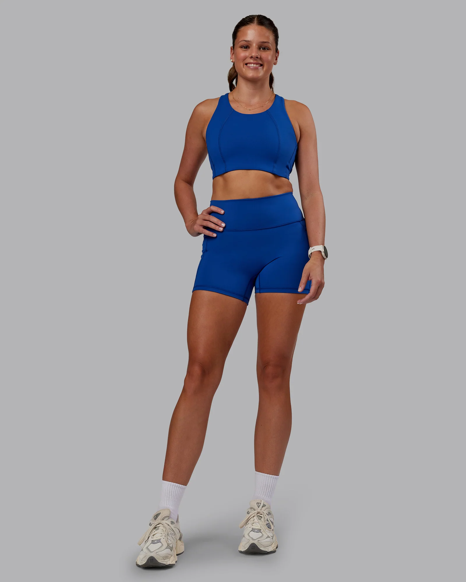 Fusion Ultra High-Rise 4" Short Pockets - Blue Quartz