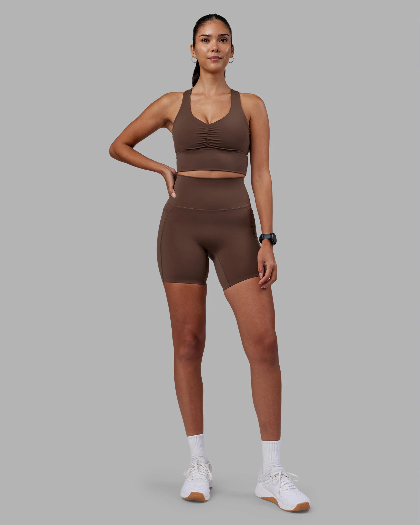 7635-evoke-longline-sports-bra-chocolate-martini-5.webp Evoke Longline Sports Bra - Chocolate Martini
