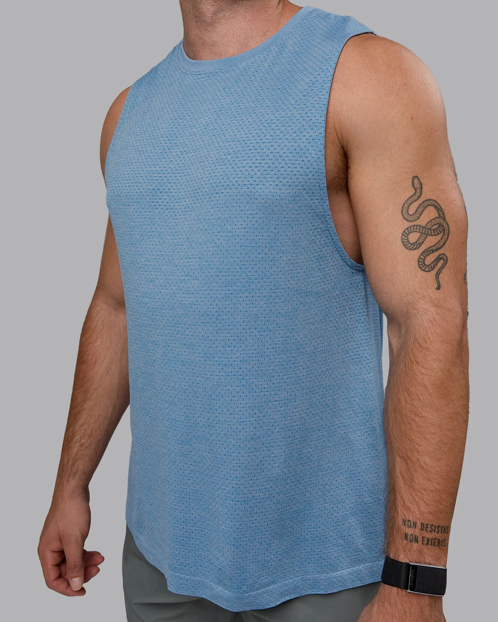 AeroFLX+ Seamless Muscle Tank - Elemental Blue/Ice Blue