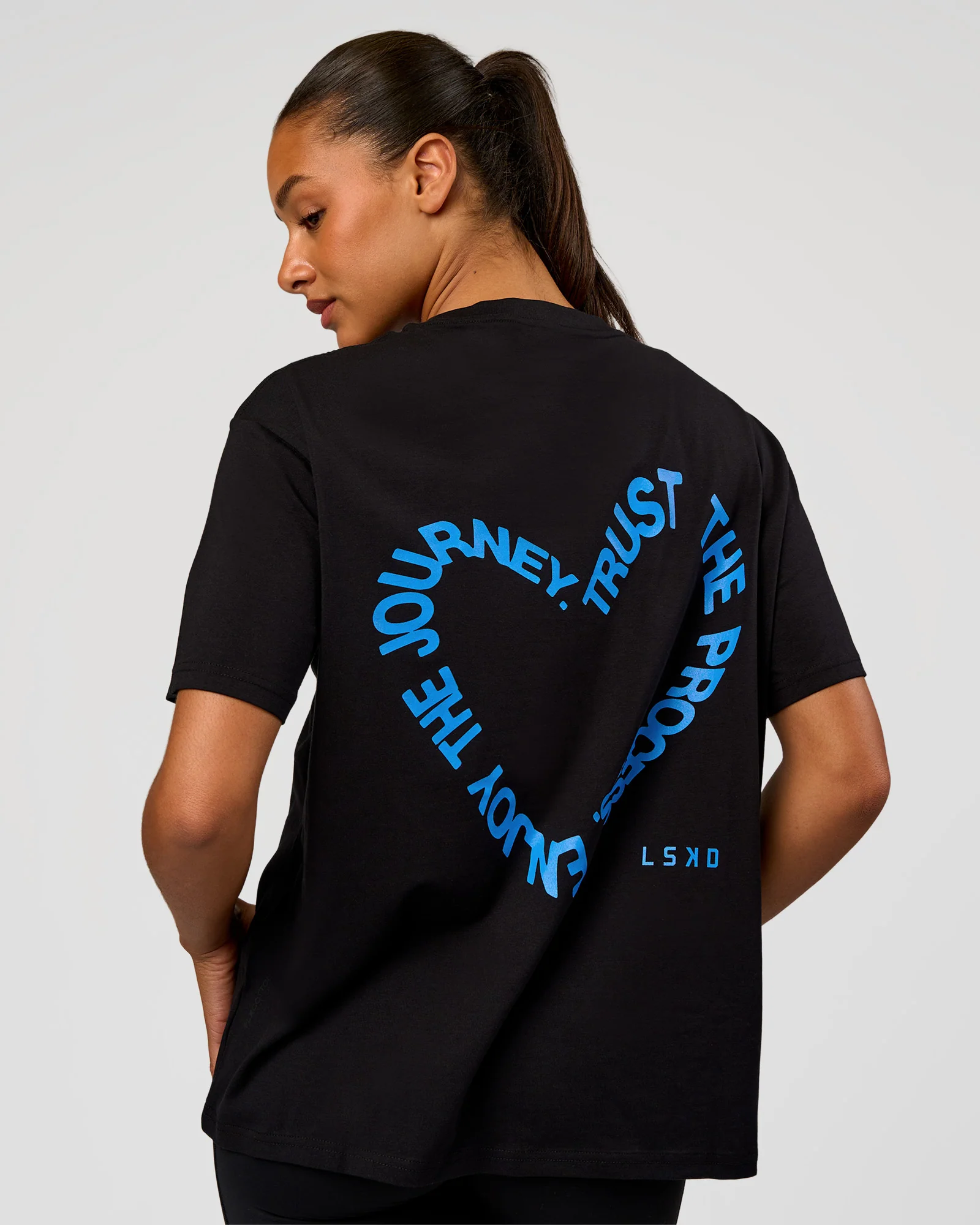 Go-To Love The Process FLXCotton Tee - Black-Palace Blue