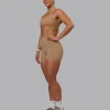 Fusion Ultra High-Rise 4" Short Pockets - Warm Smoke