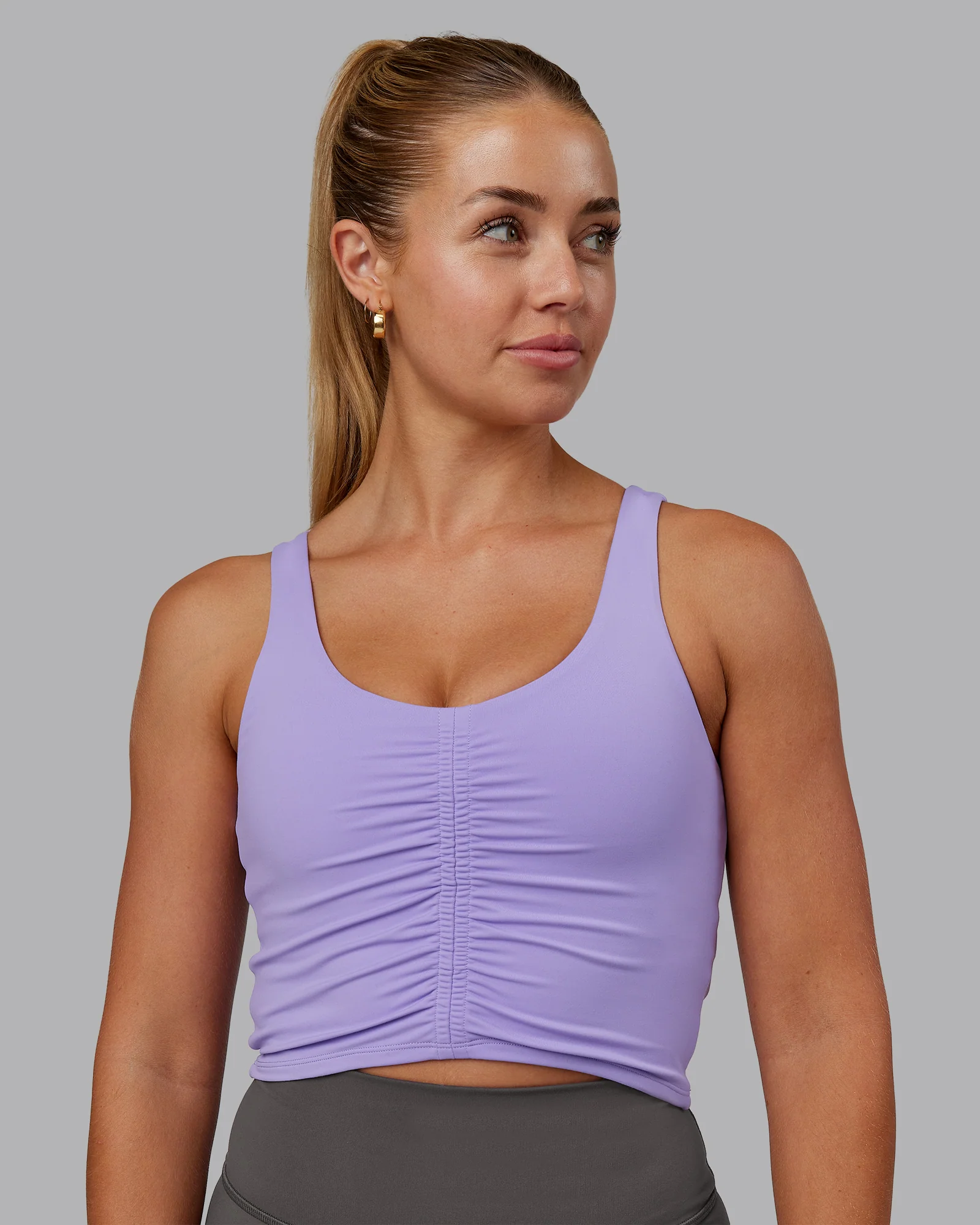 7822-liberty-ruched-tank-violet-ray-1.webp Liberty Ruched Tank - Violet Ray