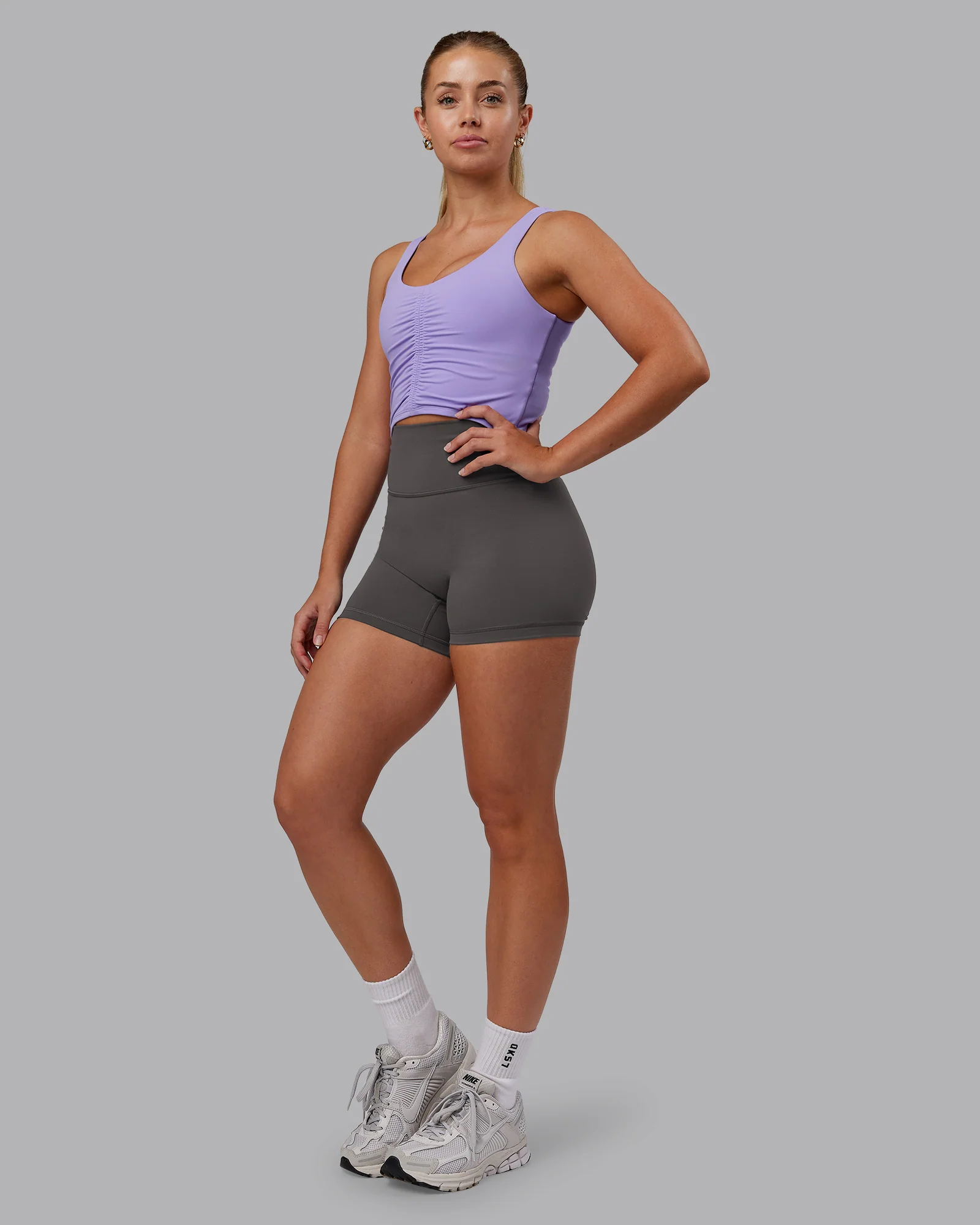 7822-liberty-ruched-tank-violet-ray-3.webp Liberty Ruched Tank - Violet Ray