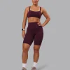 Elixir Ultra High-Rise 9" Short Pockets - Cherry Lacquer