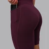 Elixir Ultra High-Rise 9" Short Pockets - Cherry Lacquer