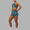 AMRAP High Neck Sports Bra - React Print