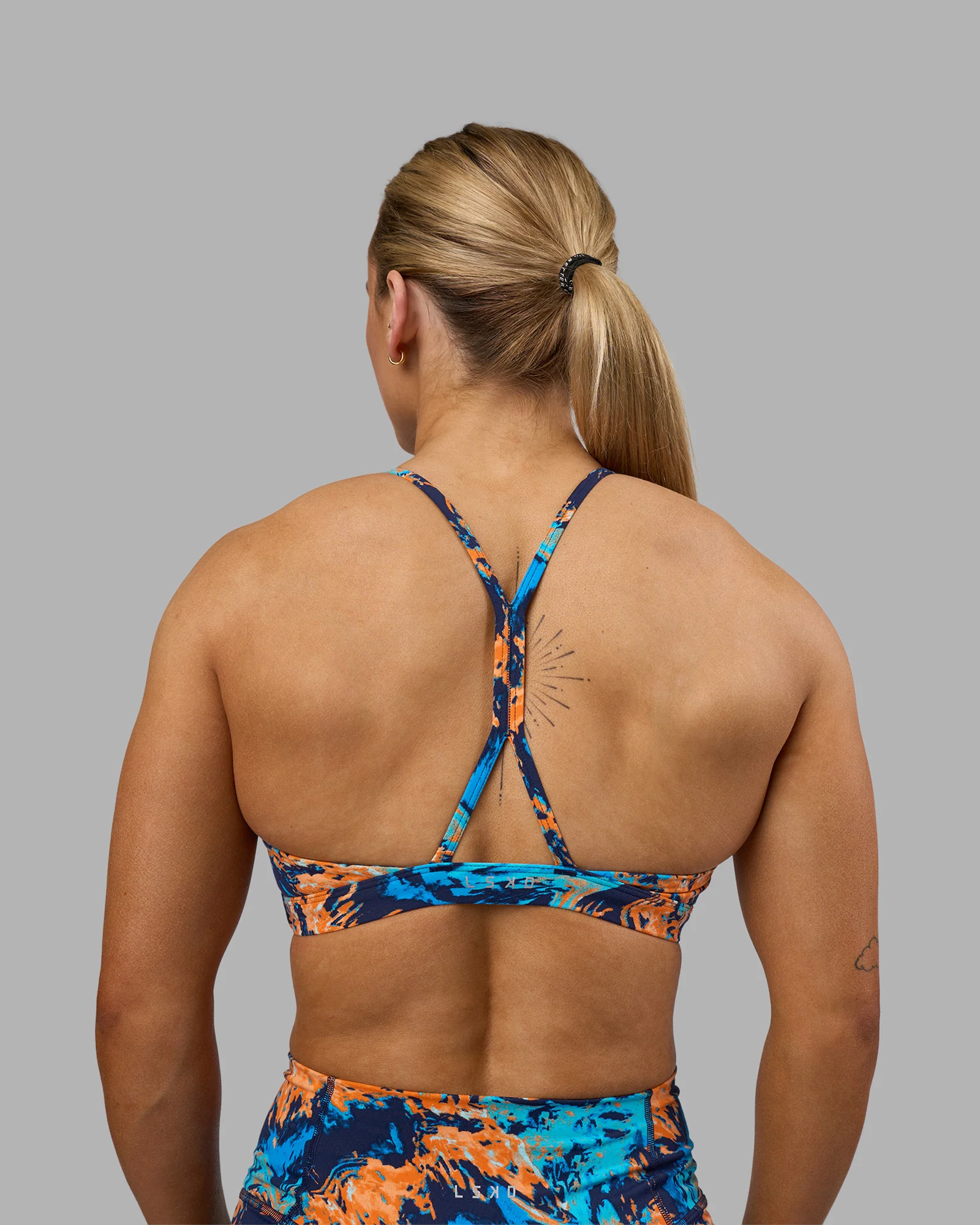 AMRAP High Neck Sports Bra - React Print