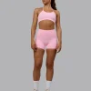 Fusion Ultra High-Rise 4" Short Pockets - Pale Pink