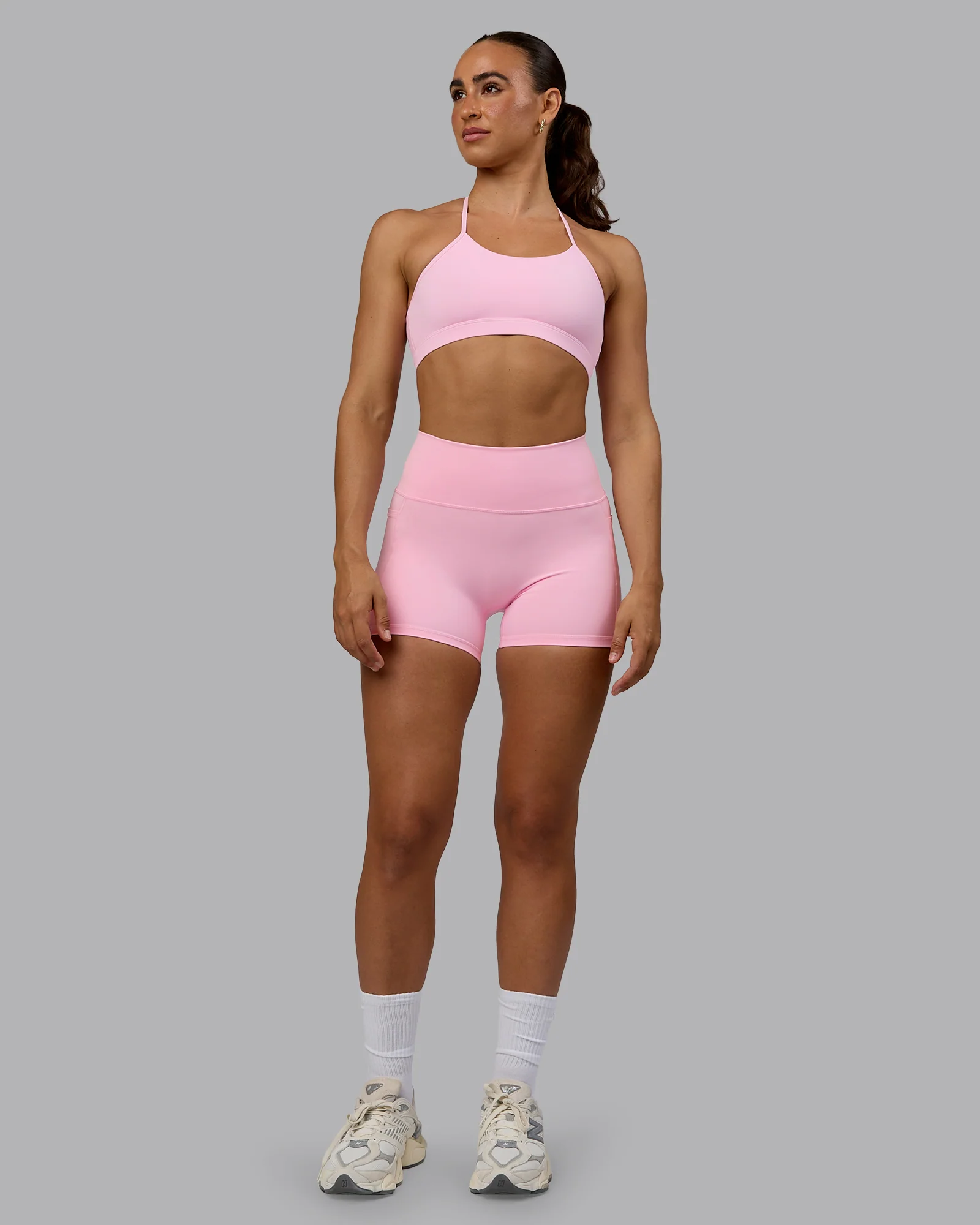 Fusion Ultra High-Rise 4" Short Pockets - Pale Pink
