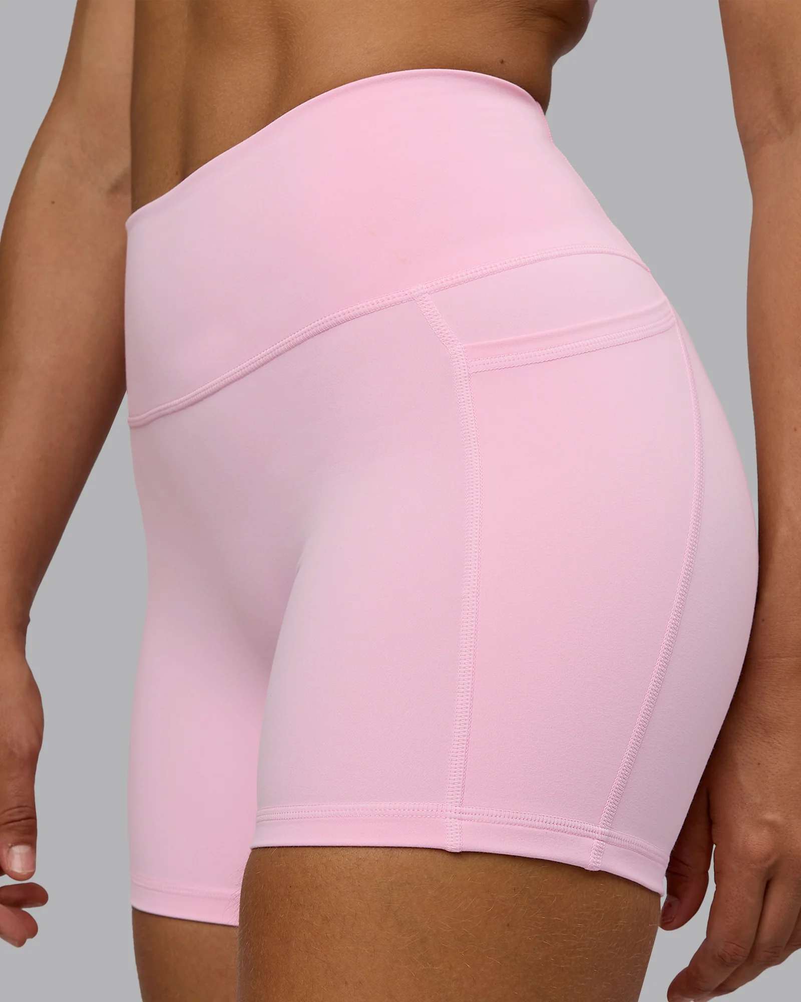Fusion Ultra High-Rise 4" Short Pockets - Pale Pink