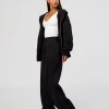 Base Zip Through Oversized Hoodie - Black