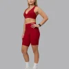 Fusion Ultra High-Rise 9" Short Pockets - Cherry Red
