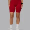 Fusion Ultra High-Rise 9" Short Pockets - Cherry Red