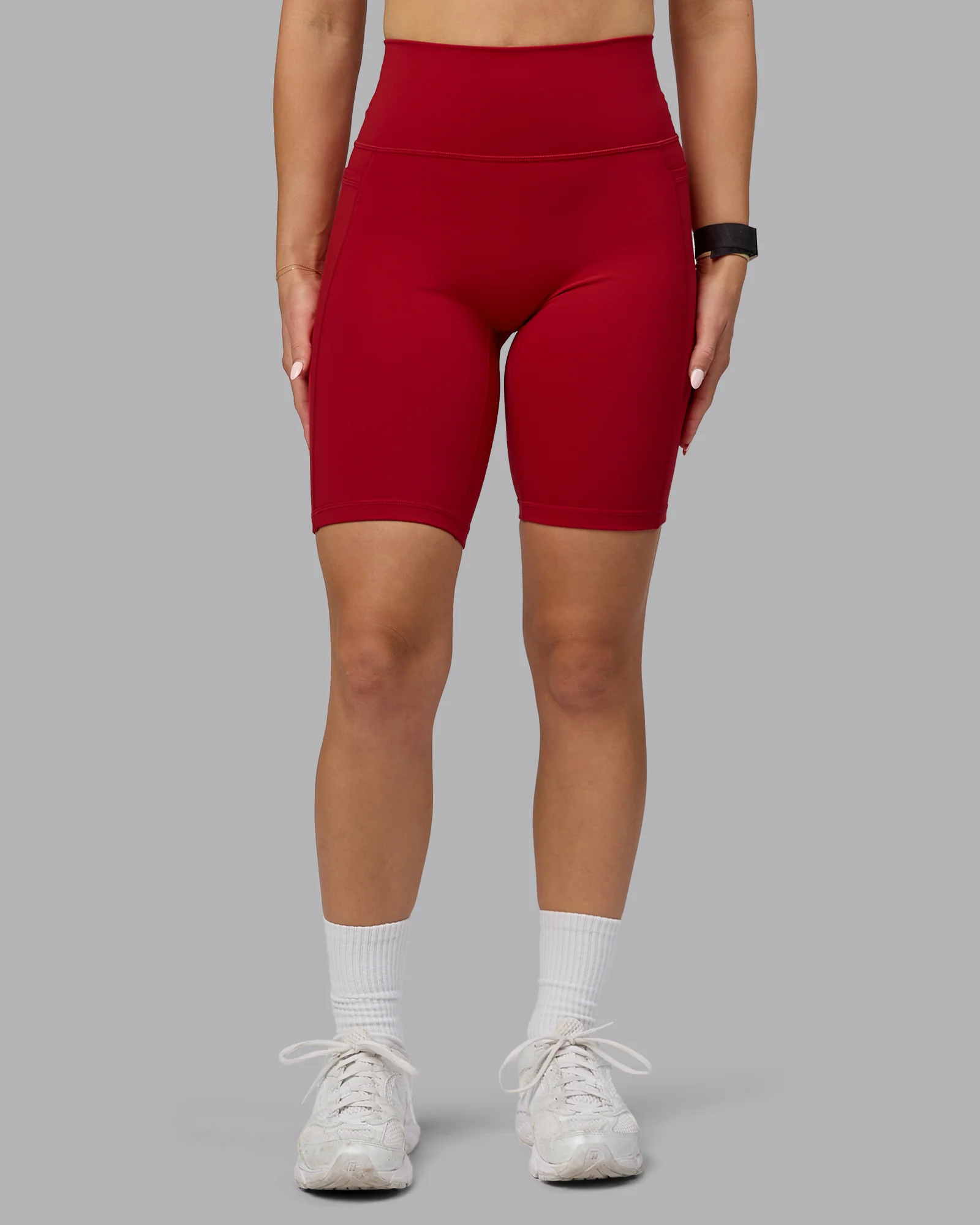 Fusion Ultra High-Rise 9" Short Pockets - Cherry Red
