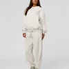 Go-To Oversized Track Pant - Silver Marl