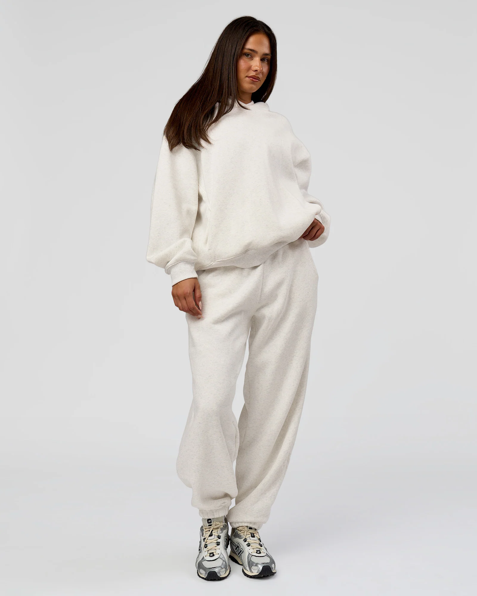 Go-To Oversized Track Pant - Silver Marl