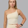 Vivid Skimmer Shelf Bra Tank - Ivory