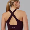 Evoke Longline Sports Bra - Mulberry