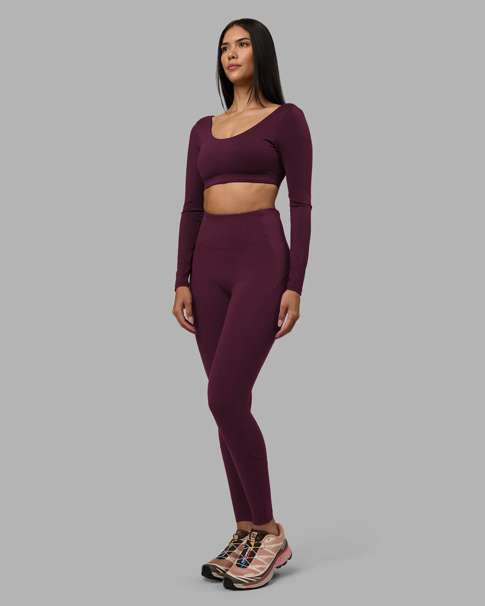 8161-aria-long-sleeve-sports-bra-cherry-lacquer-4.webp Aria Long Sleeve Sports Bra - Cherry Lacquer