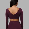 8161-aria-long-sleeve-sports-bra-cherry-lacquer-5.webp Aria Long Sleeve Sports Bra - Cherry Lacquer