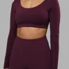 8161-aria-long-sleeve-sports-bra-cherry-lacquer-7.webp Aria Long Sleeve Sports Bra - Cherry Lacquer