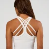 Flame Ribbed Tank - White