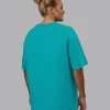 1% Better FLXCotton Tee Oversize - Blue Bird-White