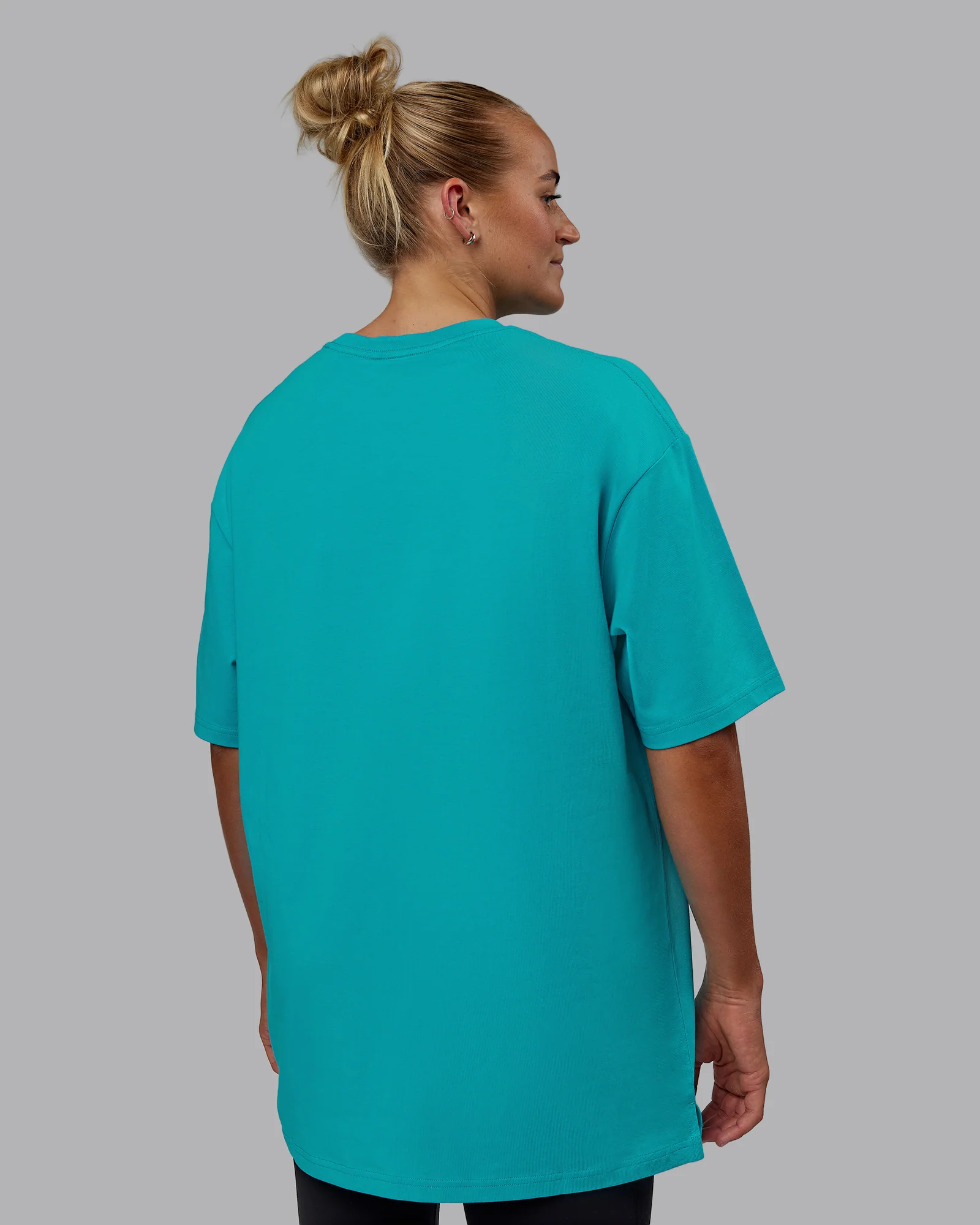 1% Better FLXCotton Tee Oversize - Blue Bird-White