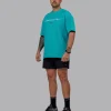 1% Better FLXCotton Tee Oversize - Blue Bird-White