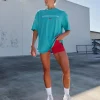 1% Better FLXCotton Tee Oversize - Blue Bird-White