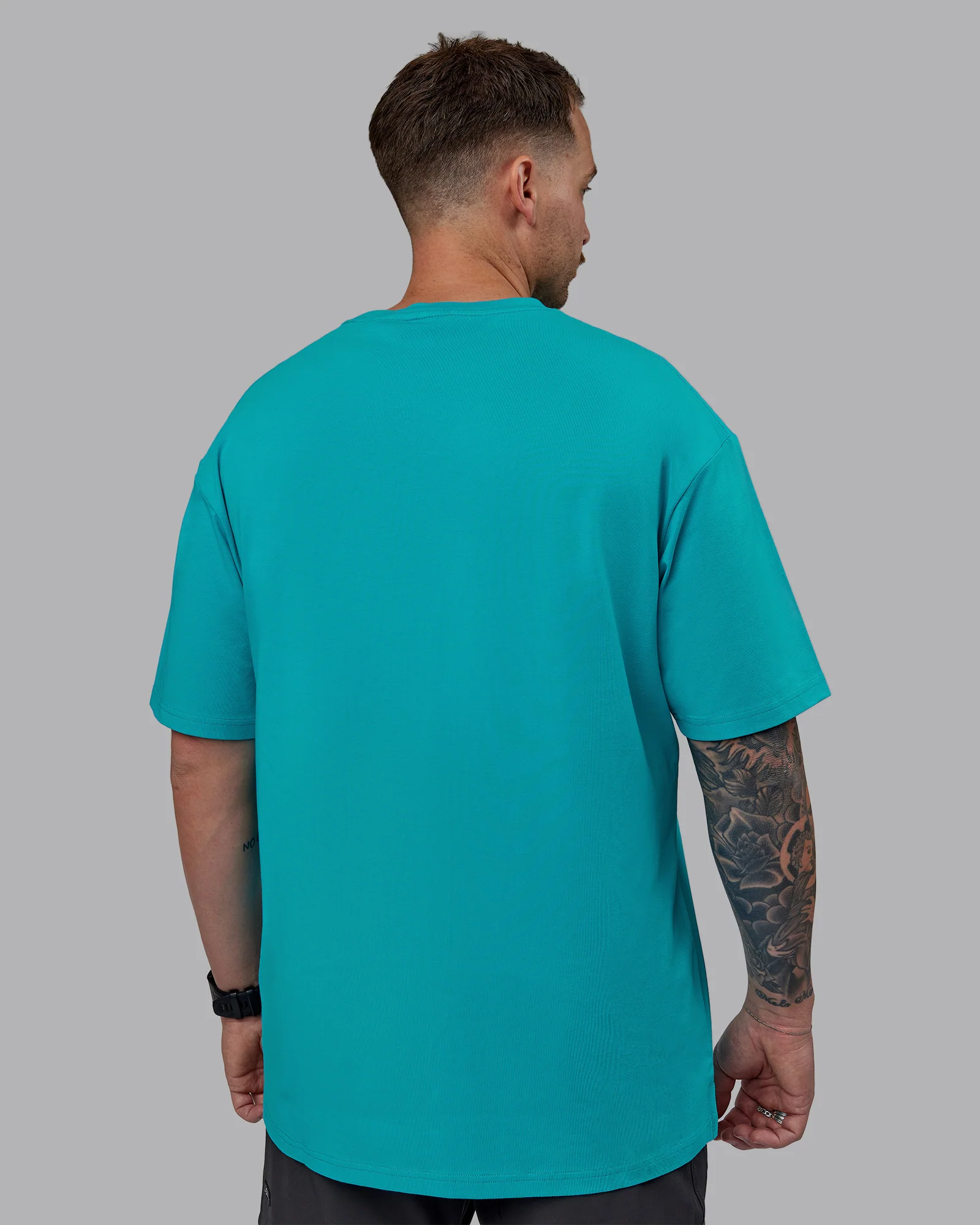 1% Better FLXCotton Tee Oversize - Blue Bird-White