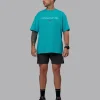 1% Better FLXCotton Tee Oversize - Blue Bird-White