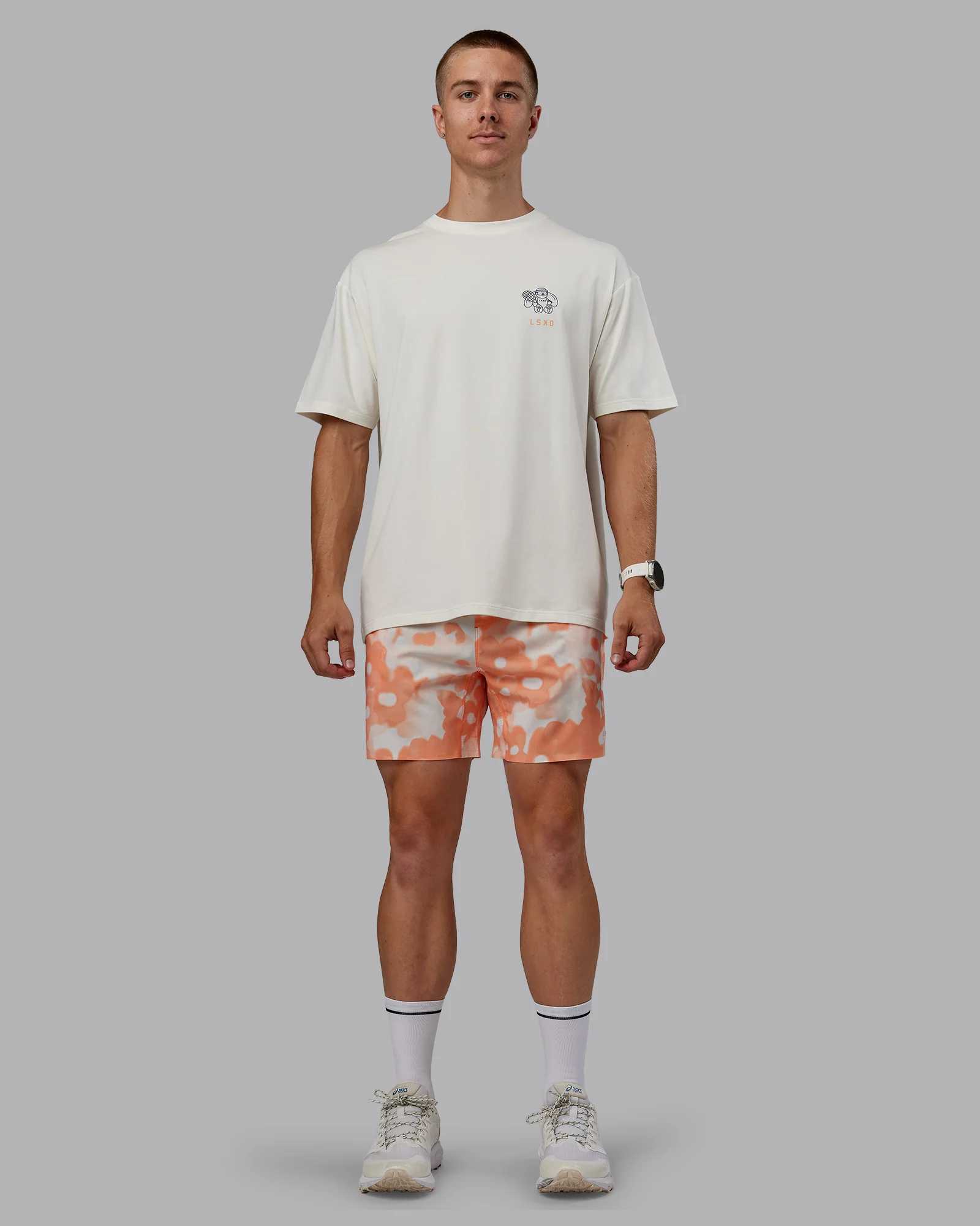 Grand Slam 6" Short - Wildflower Cantaloupe