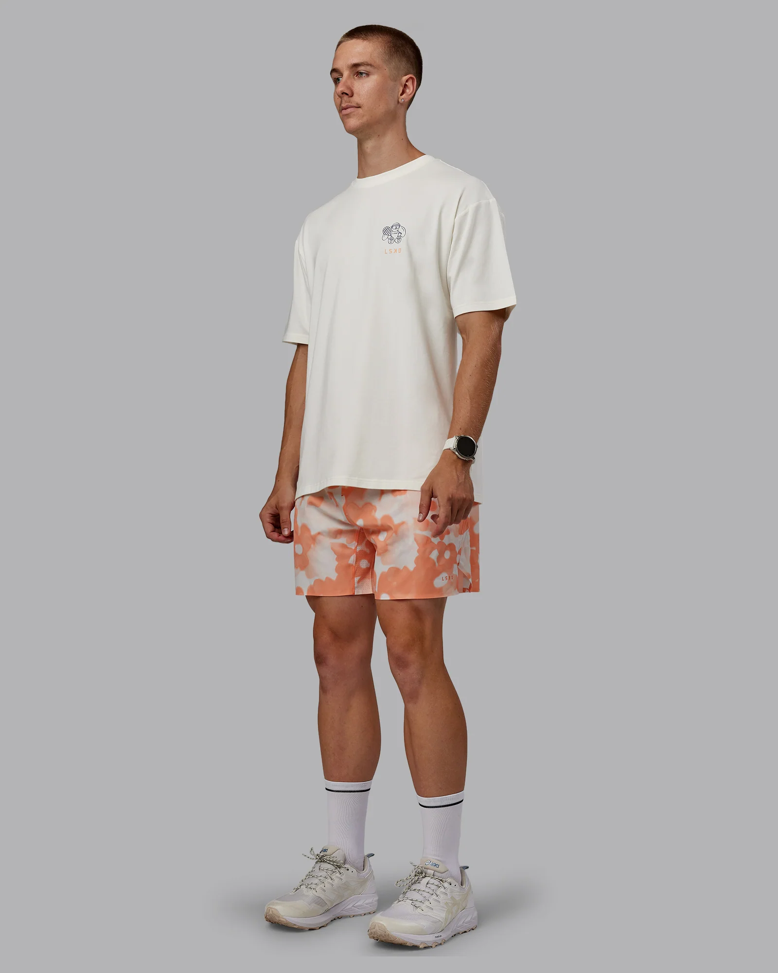 Grand Slam 6" Short - Wildflower Cantaloupe
