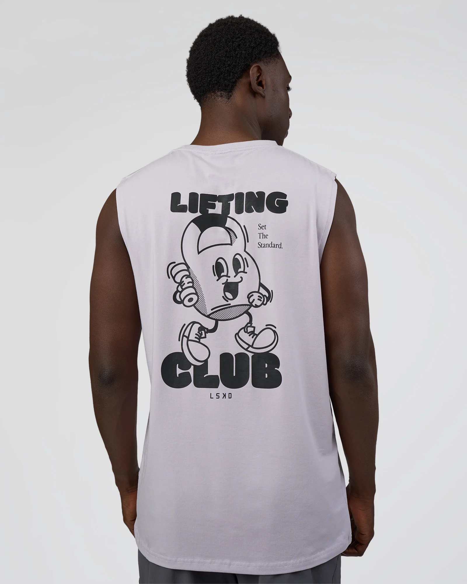 Kettle-B FLXCotton Muscle Tank - Galactic Lilac-Black